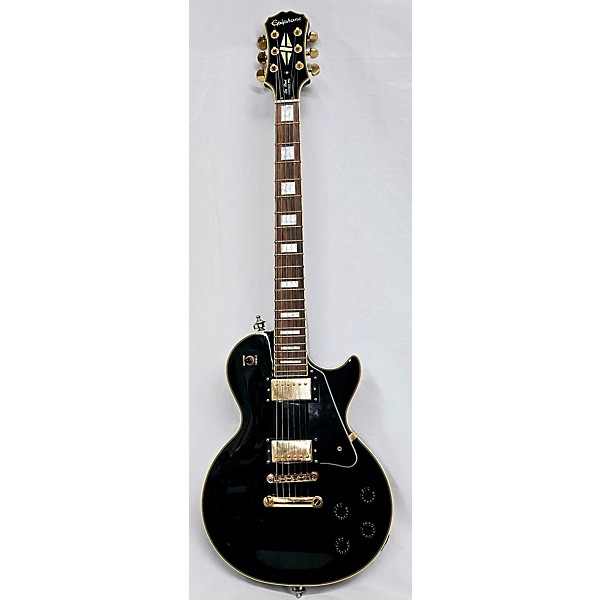 Used Epiphone Used Epiphone Les Paul Custom Black And Gold. Solid Body Electric Guitar