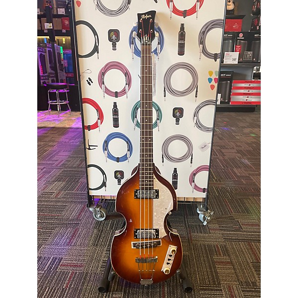 Used Hofner HIBBSBO1 Violin Electric Bass Guitar 2 Color Sunburst