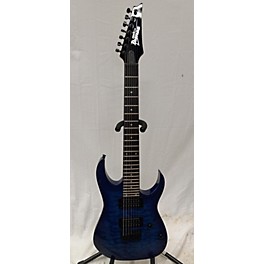 Used Ibanez Used Ibanez Gio GRG7221QA Trans Blue Solid Body Electric Guitar