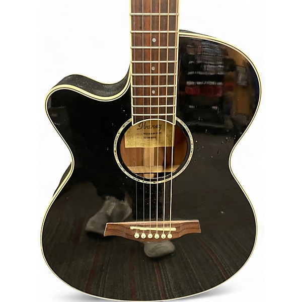 Used Ibanez AEG10II Left Handed Acoustic Electric Guitar Black Guitar