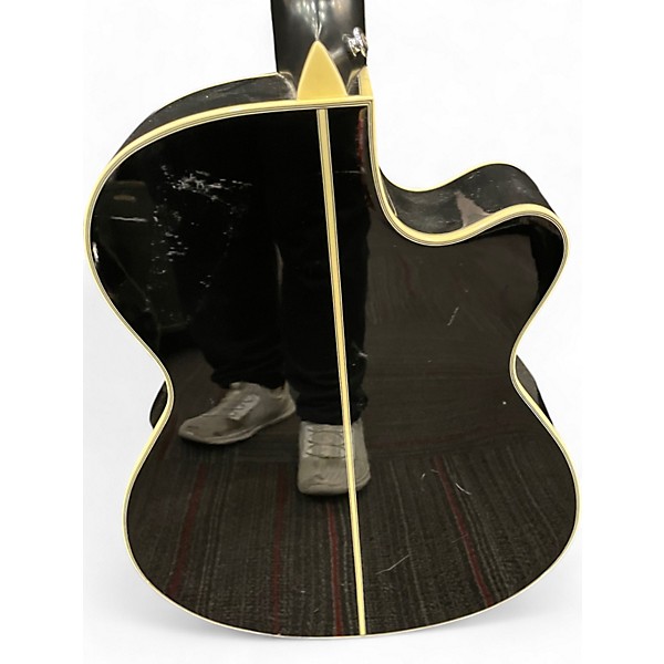 Used Ibanez AEG10II Left Handed Acoustic Electric Guitar Black Guitar