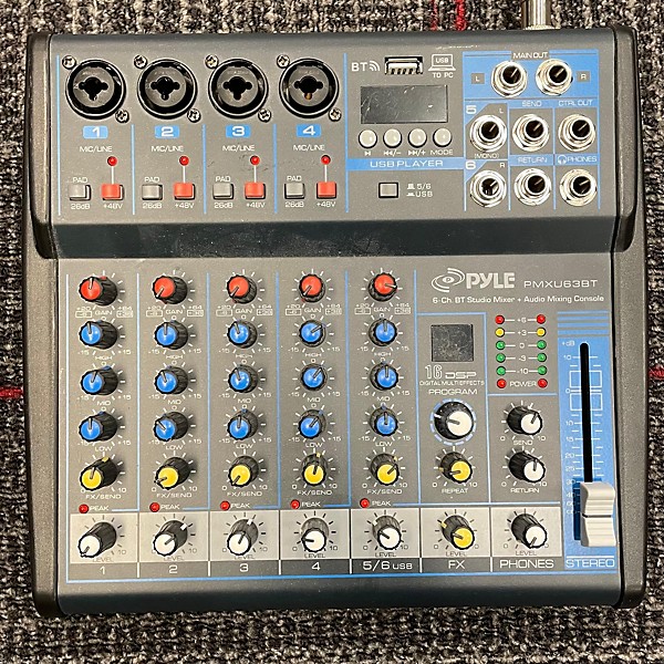 Used Pyle PMXU63BT Unpowered Mixer Guitar Center