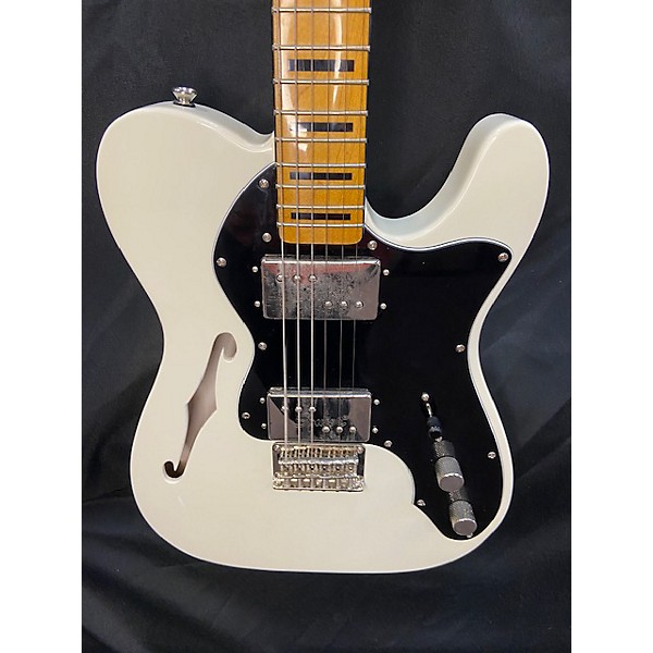 Used Squier Used Squier Classic Vibe Telecaster Thinline White Hollow Body Electric Guitar