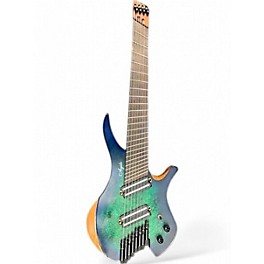 Used Agile Chiral Nirvana 8 Green Blue Burst Solid Body Electric Guitar