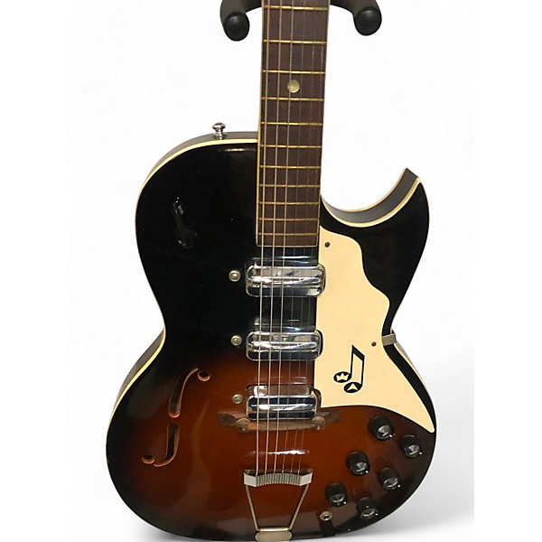Vintage 1960s Kay TRUETONE Sunburst Hollow Body Electric Guitar