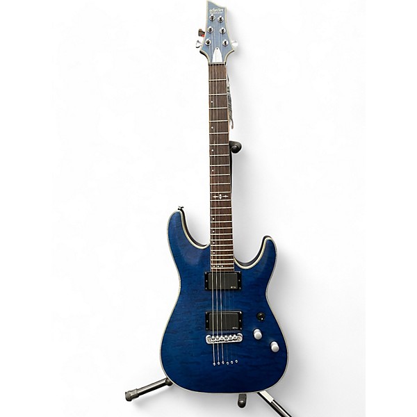 Used Schecter Guitar Research Used Schecter Guitar Research C1 Platinum Trans Blue Solid Body Electric Guitar