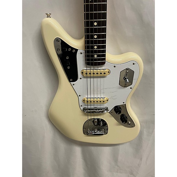 Used Fender Used 2022 Fender Johnny Marr Signature Jaguar Olympic White Solid Body Electric Guitar