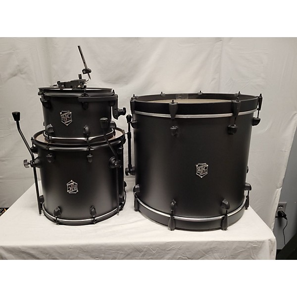 Used SJC Drums Used SJC Drums 3 piece PATHFINDER MIDNIGHT BLACK SATIN Drum Kit