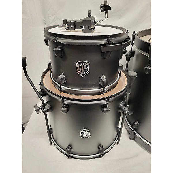 Used SJC Drums Used SJC Drums 3 piece PATHFINDER MIDNIGHT BLACK SATIN Drum Kit