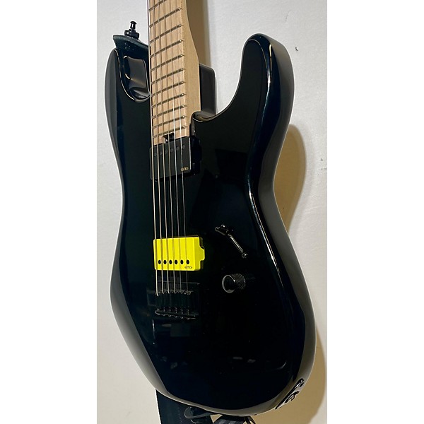 Used Charvel Used Charvel Sean Long Signature Black And Neon Yellow Solid Body Electric Guitar