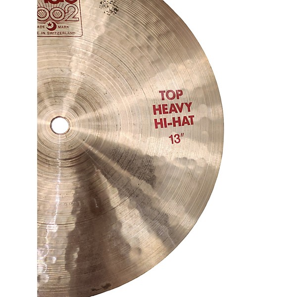 Used Paiste 13in 2002 Medium Hi Hat Pair Cymbal