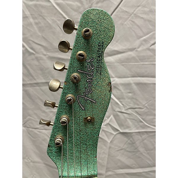 Used Fender 1960 Relic Telecaster Thinline Custom Seafoam Sparkle Solid Body Electric Guitar