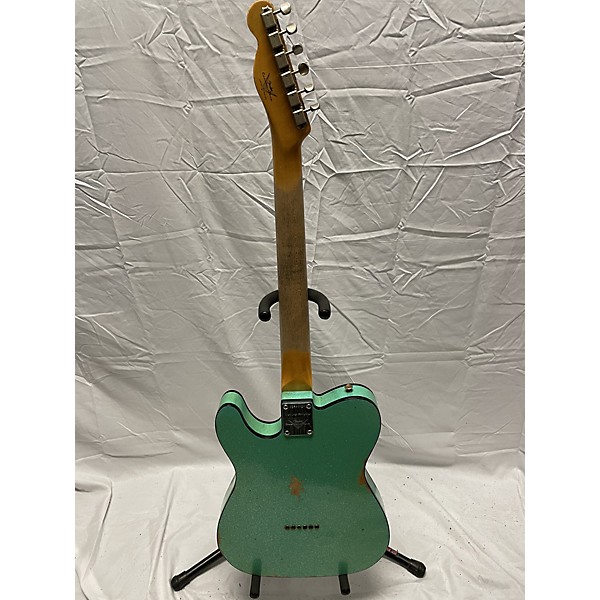 Used Fender 1960 Relic Telecaster Thinline Custom Seafoam Sparkle Solid Body Electric Guitar