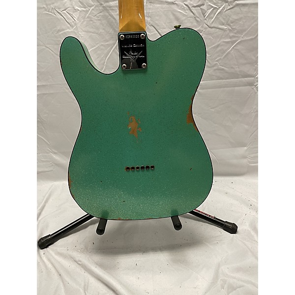 Used Fender 1960 Relic Telecaster Thinline Custom Seafoam Sparkle Solid Body Electric Guitar