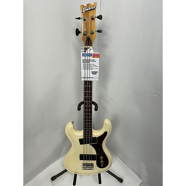 Used Univox HI-FLYER Antique White Electric Bass Guitar