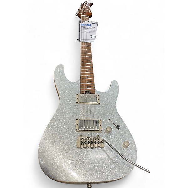 Used Harley Benton Used Harley Benton Fusion III HH Roasted Pro Series Silver Sparkle Solid Body Electric Guitar