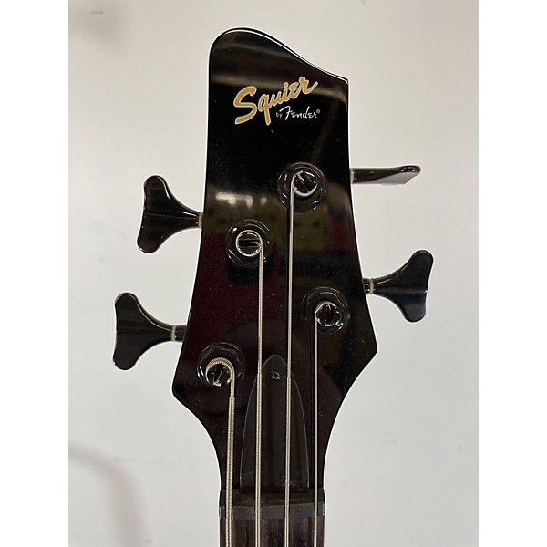 Used Squier MB4 Skull & Crossbones Electric Bass Guitar Black Guitar