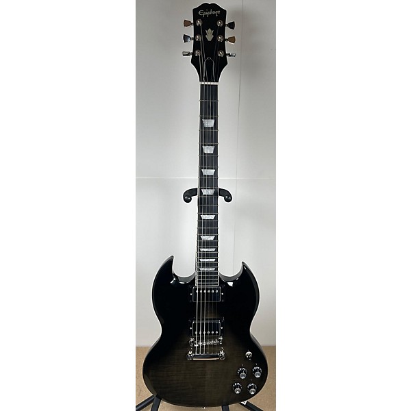 Used Epiphone Used Epiphone SG Modern Trans Black Solid Body Electric Guitar