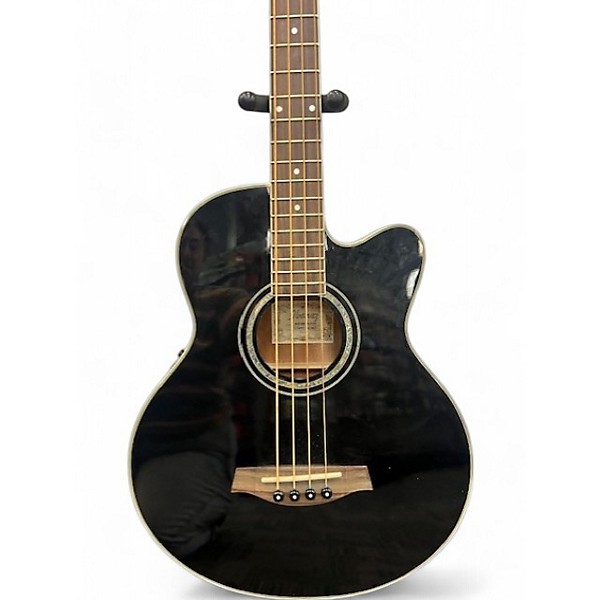 Used Ibanez AEB10BE Black Acoustic Bass Guitar