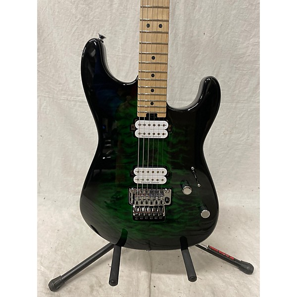 Used Charvel Used Charvel San Dimas Style 1 HH Green Flame Solid Body Electric Guitar