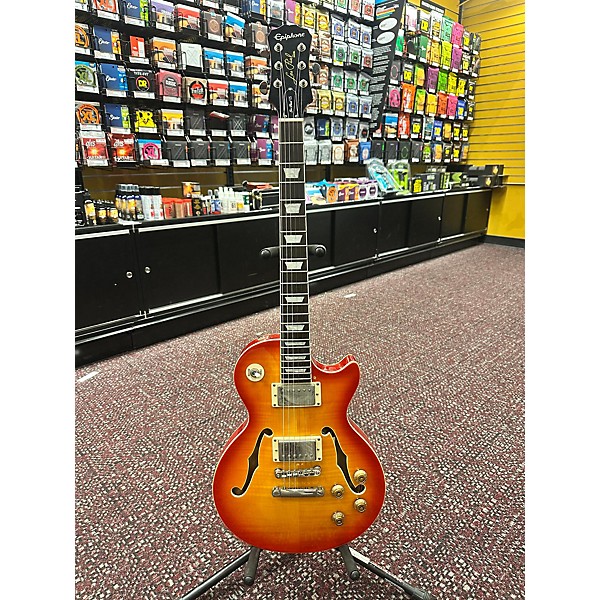 Used Epiphone Les Paul ES Pro Hollow Body Electric Guitar Cherry Sunburst |  Guitar Center