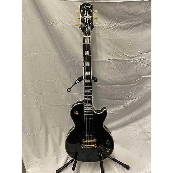 Used Epiphone Used Epiphone Les Paul Custom Black Solid Body Electric Guitar