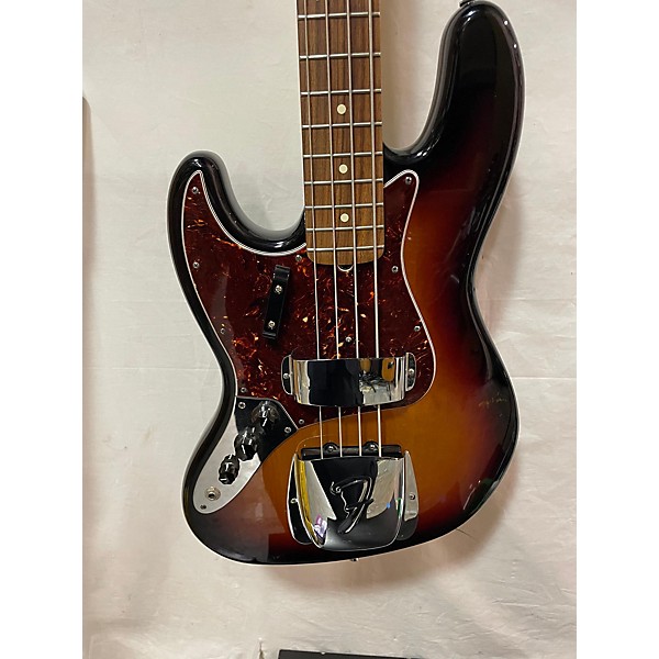 Used Fender Used 2011 Fender American Standard Jazz Bass Left Handed 3 Color Sunburst Electric Bass Guitar