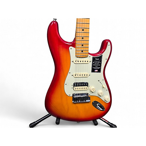 Used Fender Used Fender American Ultra Stratocaster HSS Cherry Sunburst Solid Body Electric Guitar