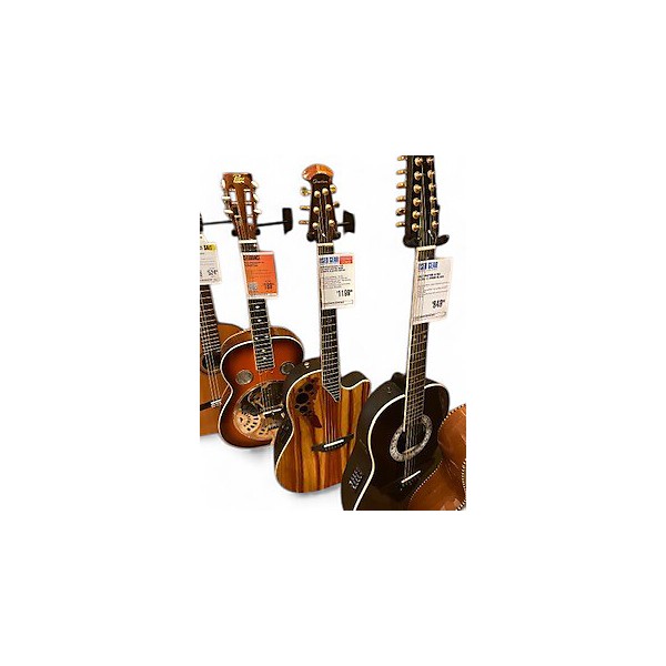 Used Ovation ELITE PLUS C2078AXP STRIPED WOOD Acoustic Electric Guitar