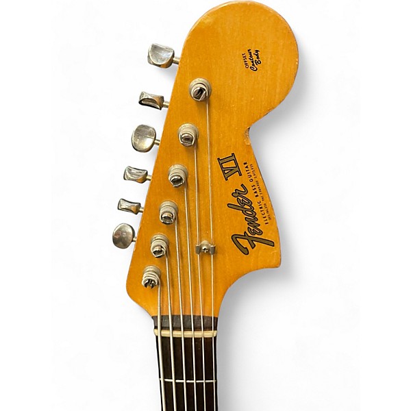 Vintage 1962 Fender Bass VI 3 Tone Sunburst Electric Bass Guitar