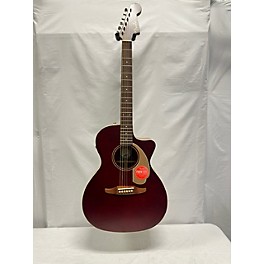 Used Fender Used Fender Newporter Player Burgundy Acoustic Electric Guitar