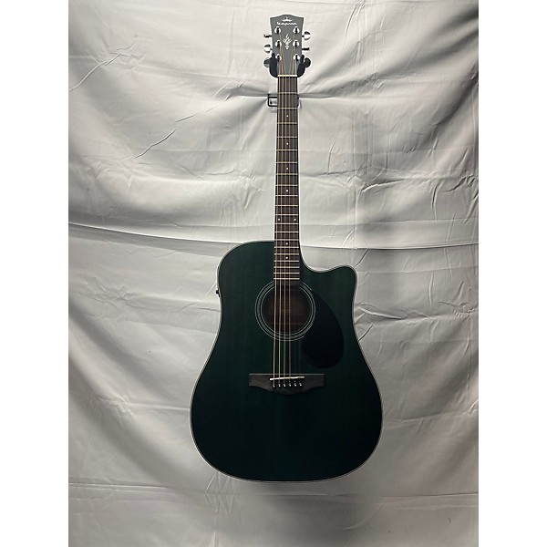 Used Kepma Guitars Used Kepma Guitars D3-130ABL Green Acoustic Electric Guitar