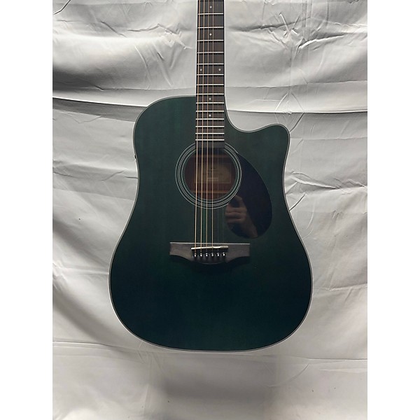 Used Kepma Guitars Used Kepma Guitars D3-130ABL Green Acoustic Electric Guitar