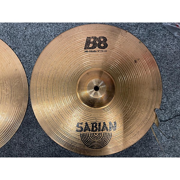 Used SABIAN 14in B8 Hi Hat Pair Cymbal