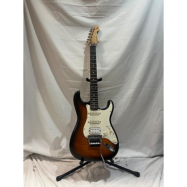 Used Squier Used Squier Floyd Rose Series Strat 2 Tone Sunburst Solid Body Electric Guitar