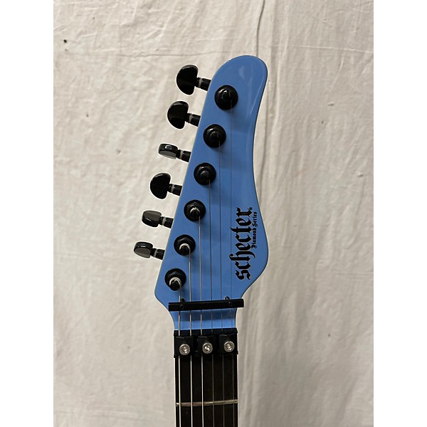 Used Schecter Guitar Research Used Schecter Guitar Research Omen Elite 8 MS Blue Solid Body Electric Guitar