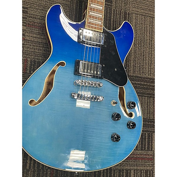 Used Ibanez Used Ibanez AS73FM Blue Hollow Body Electric Guitar