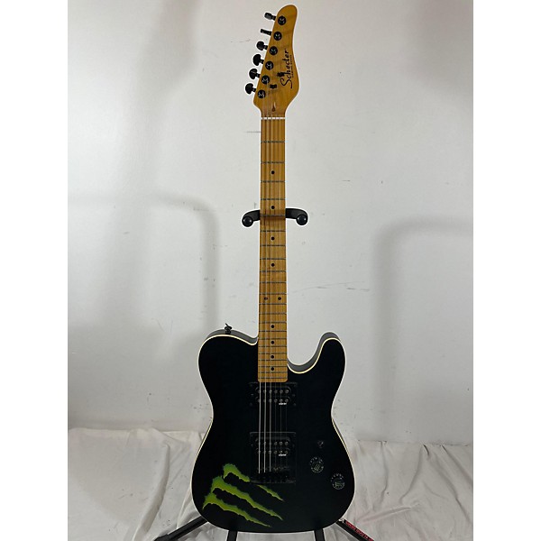 Used Schecter Guitar Research Used Schecter Guitar Research Monster Energy Limited Edition PT Black Solid Body Electric Gu...