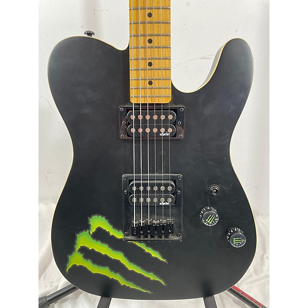 Used Schecter Guitar Research Used Schecter Guitar Research Monster Energy Limited Edition PT Black Solid Body Electric Gu...