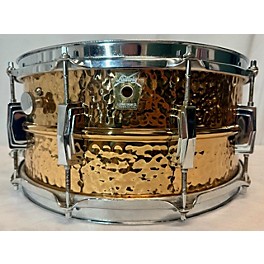 Used Ludwig 14in 1986 SUPRAPHONIC HAMMERED BRASS SNARE Drum