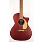 Used Fender Used Fender Newporter Player Trans Red Acoustic Electric Guitar