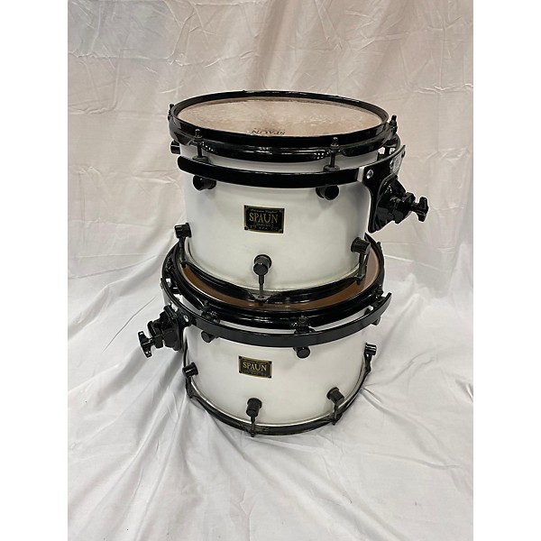 Used Spaun Used Spaun 5 piece Custom Black And White Drum Kit