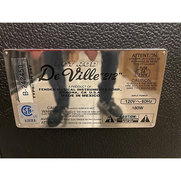 Used Fender Hot Rod Deville 60W 2x12 Tube Guitar Combo Amp Guitar Center