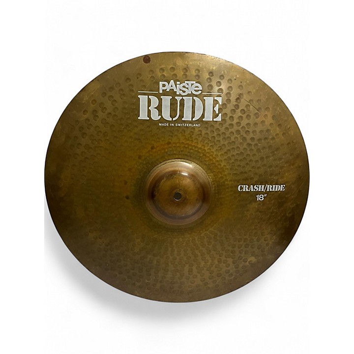 Used Paiste Used Paiste 18in Rude Classic Crash Ride Cymbal 38 | Guitar  Center