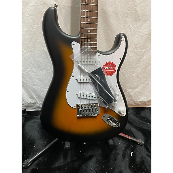 Used Squier Used Squier Standard Stratocaster 2 Tone Sunburst Solid Body Electric Guitar