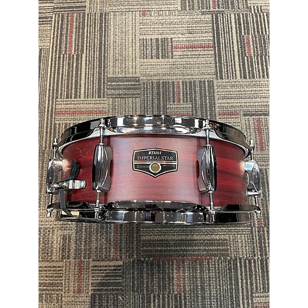 Used TAMA Used TAMA 14X5.5 Imperialstar Snare Drum Dark Red Wood Wrap