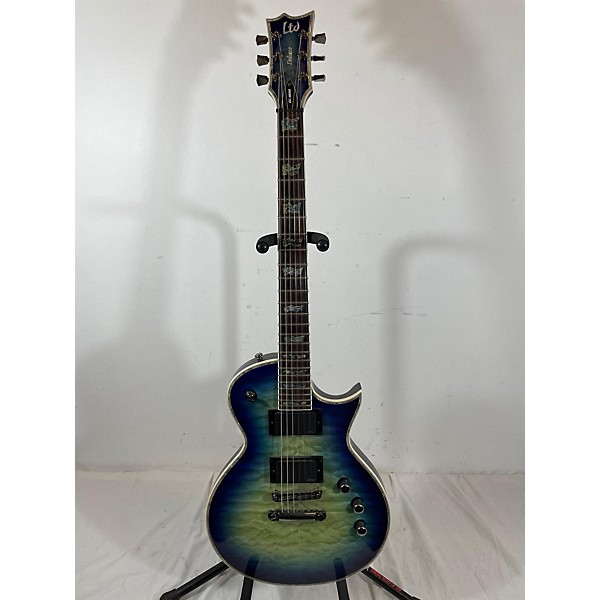 Used ESP Used ESP LTD EC1000 Deluxe Ocean Blue Burst Solid Body Electric Guitar