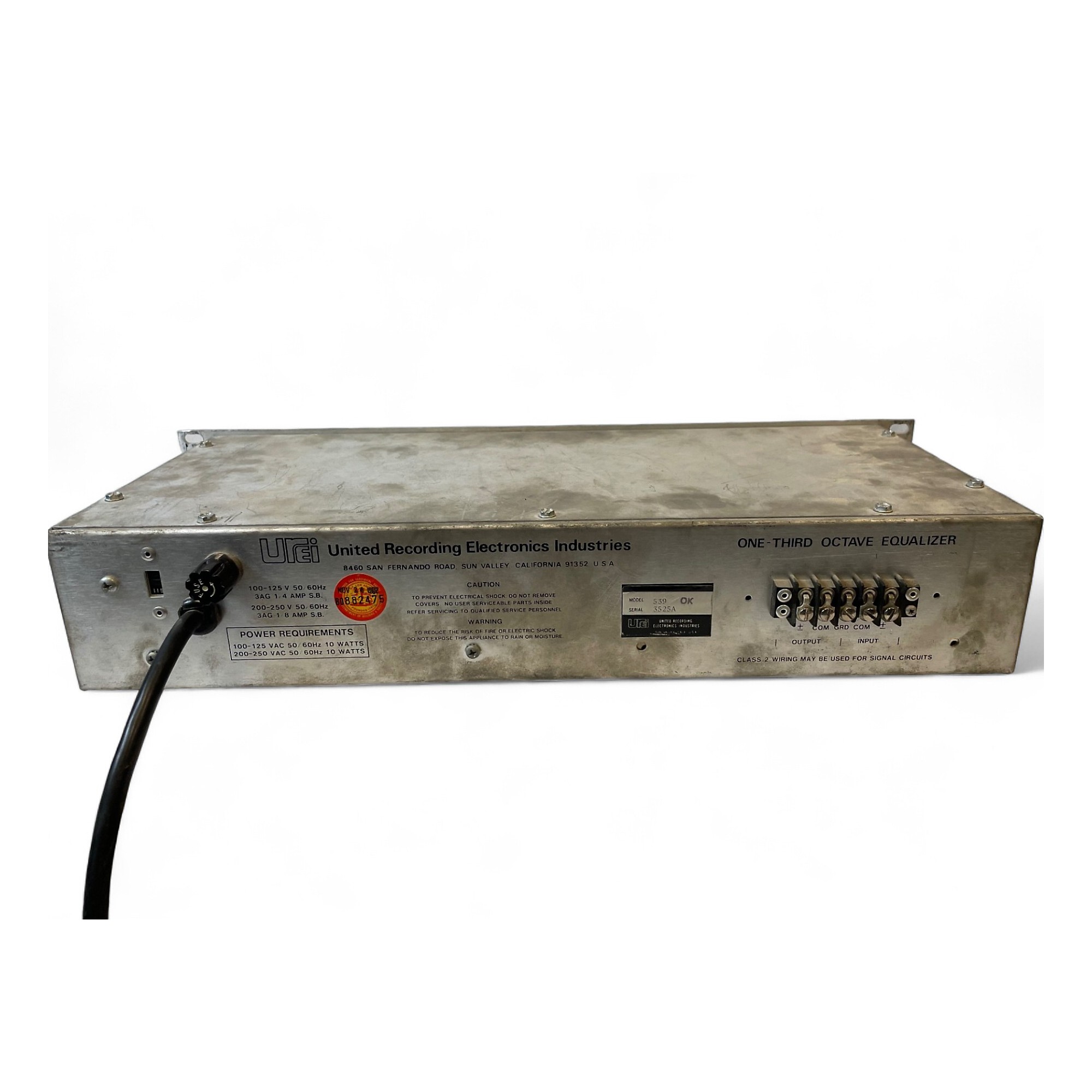 UREI ウーレイ Model 539 ROOM EQUALIZER 業務用 グラフィック UREI ウーレイ Model 539 ROOM EQUALIZER 業務用 グラフィック