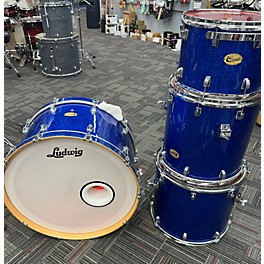 Used Ludwig Used Ludwig 4 piece Centennial Blue Sparkle Drum Kit