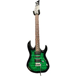 Used Ibanez Used Ibanez GRX70QA Green Burst Solid Body Electric Guitar